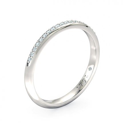 Maia Women's Wedding Band in 18kt White Gold AU - Main View