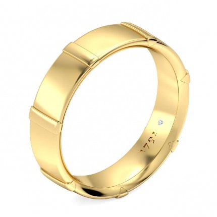 Karine Men's Wedding Band in 18kt Yellow Gold AU - Main View