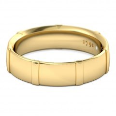 Karine Men's Wedding Band in 18kt Yellow Gold