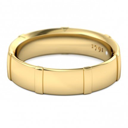 Karine Men's Wedding Band in 18kt Yellow Gold AU