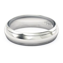 Maia Men's Wedding Band in Platinum 950