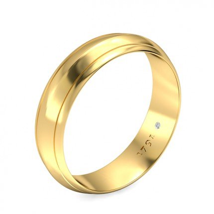 Maia Men's Wedding Band in 18kt Yellow Gold AU - Main View