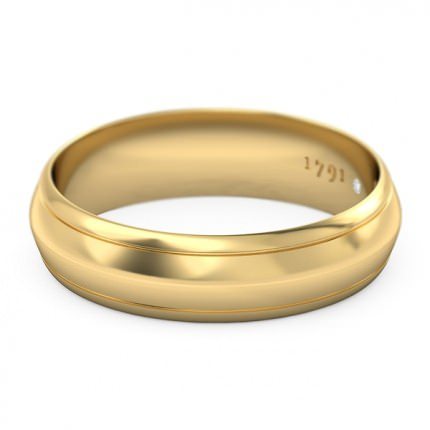 Maia Men's Wedding Band in 18kt Yellow Gold AU