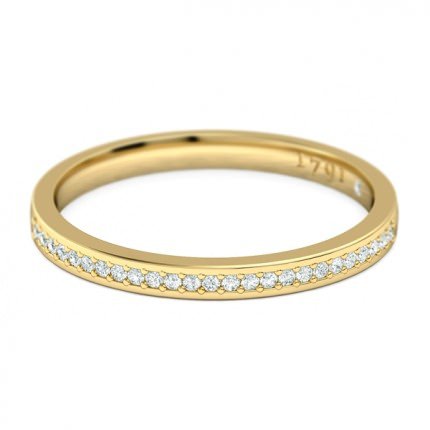 Essence Women's Wedding Band in 18kt Yellow Gold AU