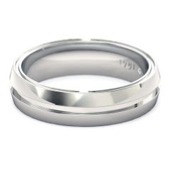 Essence Men's Wedding Band in 18kt White Gold