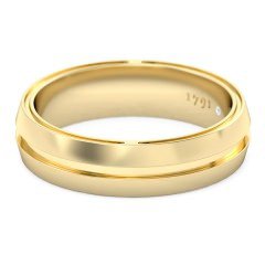 Essence Men's Wedding Band in 18kt Yellow Gold