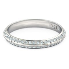 1791 Solitaire Women's Wedding Band in 18kt White Gold