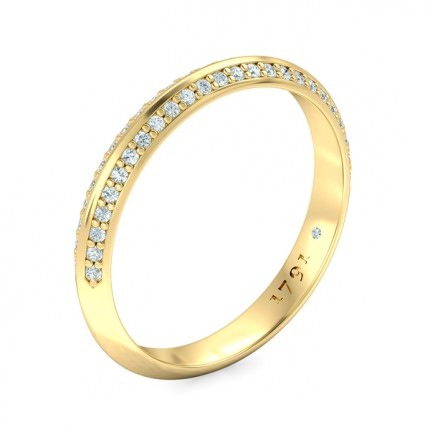 1791 Solitaire Women's Wedding Band in 18kt Yellow Gold AU - Main View