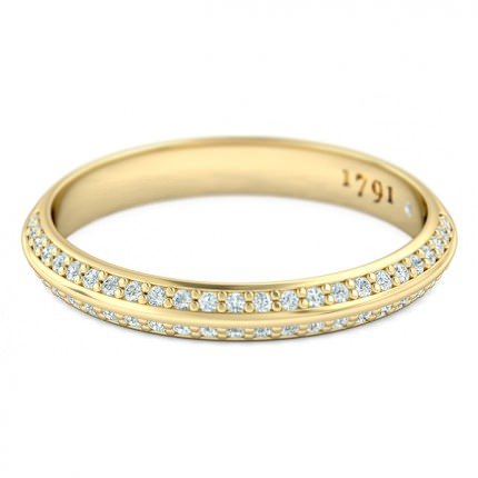 1791 Solitaire Women's Wedding Band in 18kt Yellow Gold AU