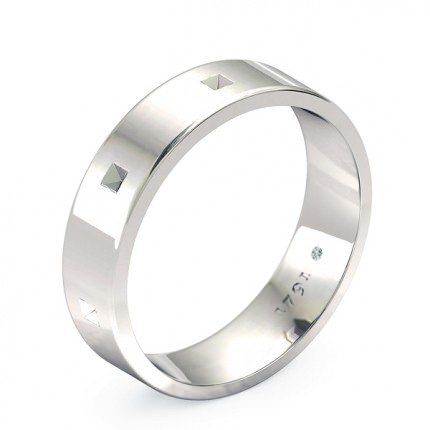 Fiorella Men's Wedding Band in Platinum 950 AU - Main View