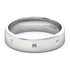 Fiorella Men's Wedding Band in 18kt White Gold