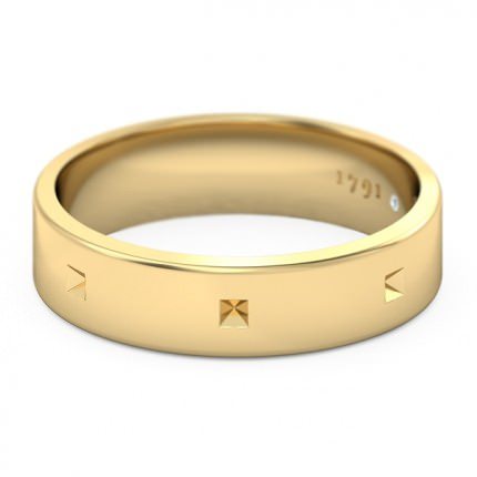 Fiorella Men's Wedding Band in 18kt Yellow Gold AU