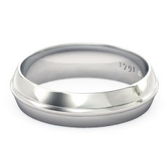 1791 Solitaire Men's Wedding Band in Platinum 950