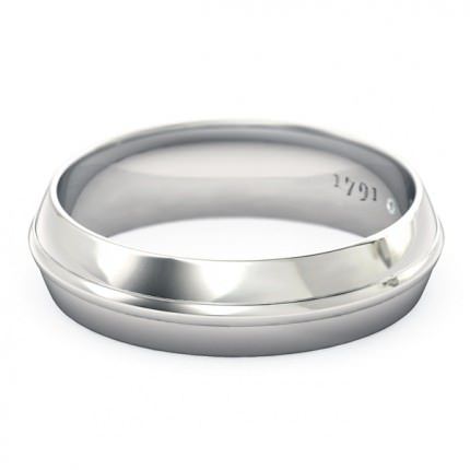 1791 Solitaire Men's Wedding Band in Platinum 950 AU
