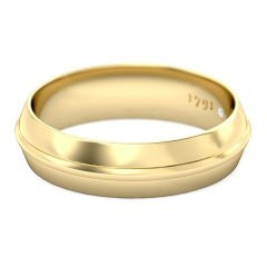 1791 Solitaire Men's Wedding Band in 18kt Yellow Gold