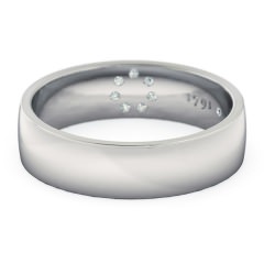 Spellbound Men's Wedding Band in Platinum 950