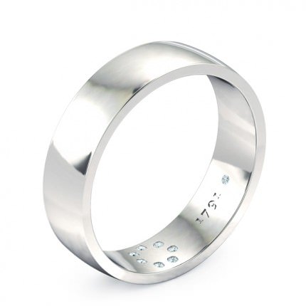 Imilia Men's Wedding Band in Platinum 950 AU - Main View