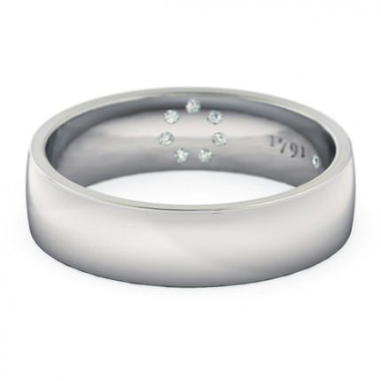 Imilia Men's Wedding Band in Platinum 950 AU