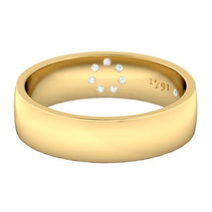 Imilia Men's Wedding Band in 18kt Yellow Gold AU