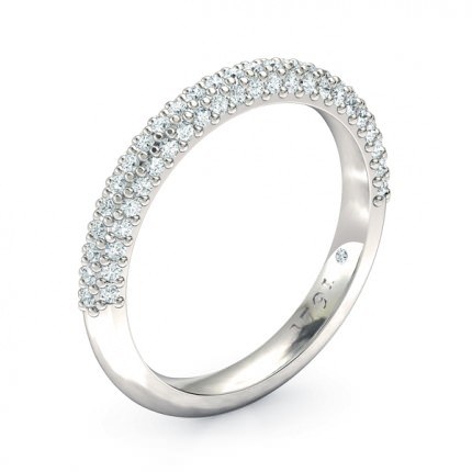 Passione Women's Wedding Band in Platinum 950 AU - Main View