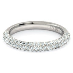Passione Women's Wedding Band in 18kt White Gold