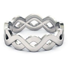 Felicita Men's Wedding Band in 18kt White Gold