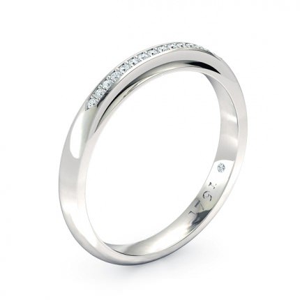 Verita Women's Wedding Band in 18kt White Gold AU - Main View