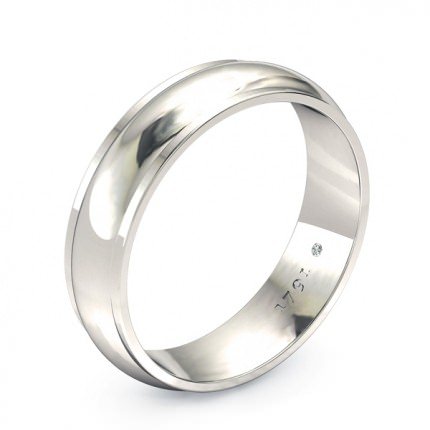 Passione Men's Wedding Band in Platinum 950 AU - Main View