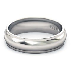 Passione Men's Wedding Band in Platinum 950