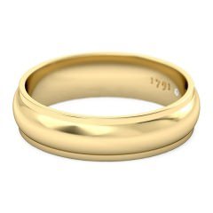 Passione Men's Wedding Band in 18kt Yellow Gold
