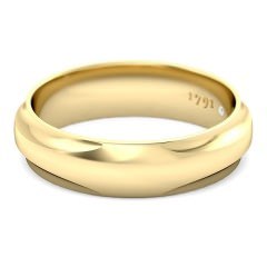Verita Men's Wedding Band in 18kt Yellow Gold