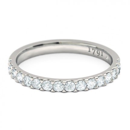 Scintillare Women's Wedding Band in 18kt White Gold AU