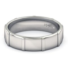 Speranza Men's Wedding Band in 18kt White Gold