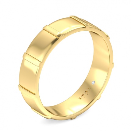 Speranza Men's Wedding Band in 18kt Yellow Gold AU - Main View