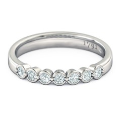 Fiducia Women's Wedding Band in 18kt White Gold