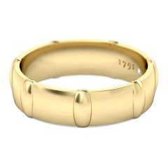 Scintillare Men's Wedding Band in 18kt Yellow Gold