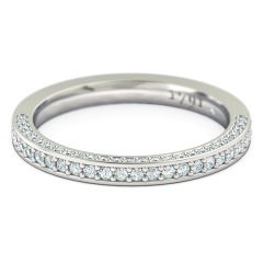Sempre Women's Wedding Band in 18kt White Gold