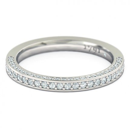 Sempre Women's Wedding Band in 18kt White Gold AU