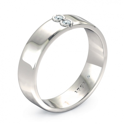 Fiducia Men's Wedding Band in Platinum 950 AU - Main View