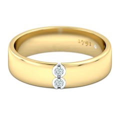 Fiducia Men's Wedding Band in 18kt Yellow Gold