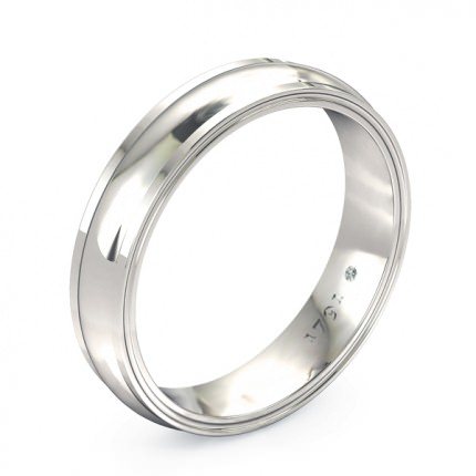 Sempre Men's Wedding Band in Platinum 950 AU - Main View