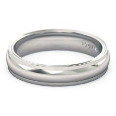 Sempre Men's Wedding Band in 18kt White Gold