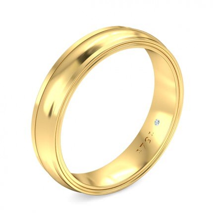 Sempre Men's Wedding Band in 18kt Yellow Gold AU - Main View