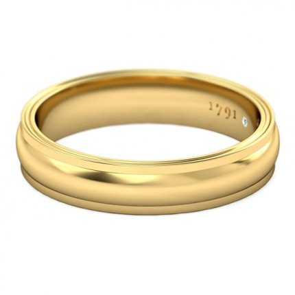 Sempre Men's Wedding Band in 18kt Yellow Gold AU