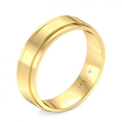 Bella Men's Wedding Band in 18kt Yellow Gold AU - Main View