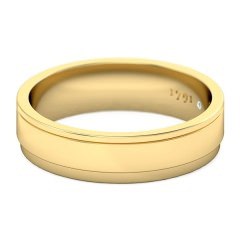 Bella Men's Wedding Band in 18kt Yellow Gold