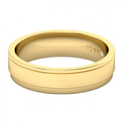 Bella Men's Wedding Band in 18kt Yellow Gold AU